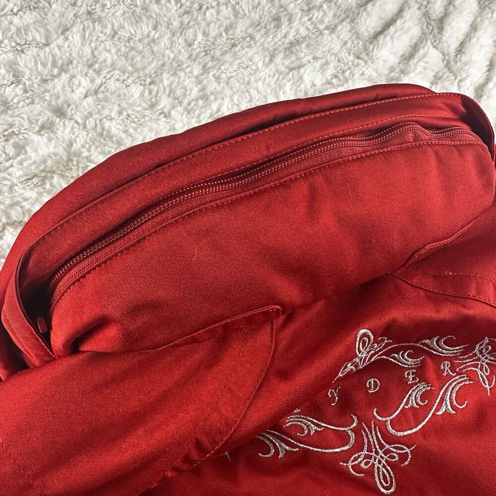 Spyder Ski Coat Embroidered Women's 8 Red‎ Thinsulate 90's Vibe Winter warm - Picture 6 of 16